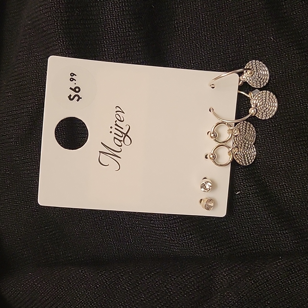 Set of 3 earrings.  Brand new never used